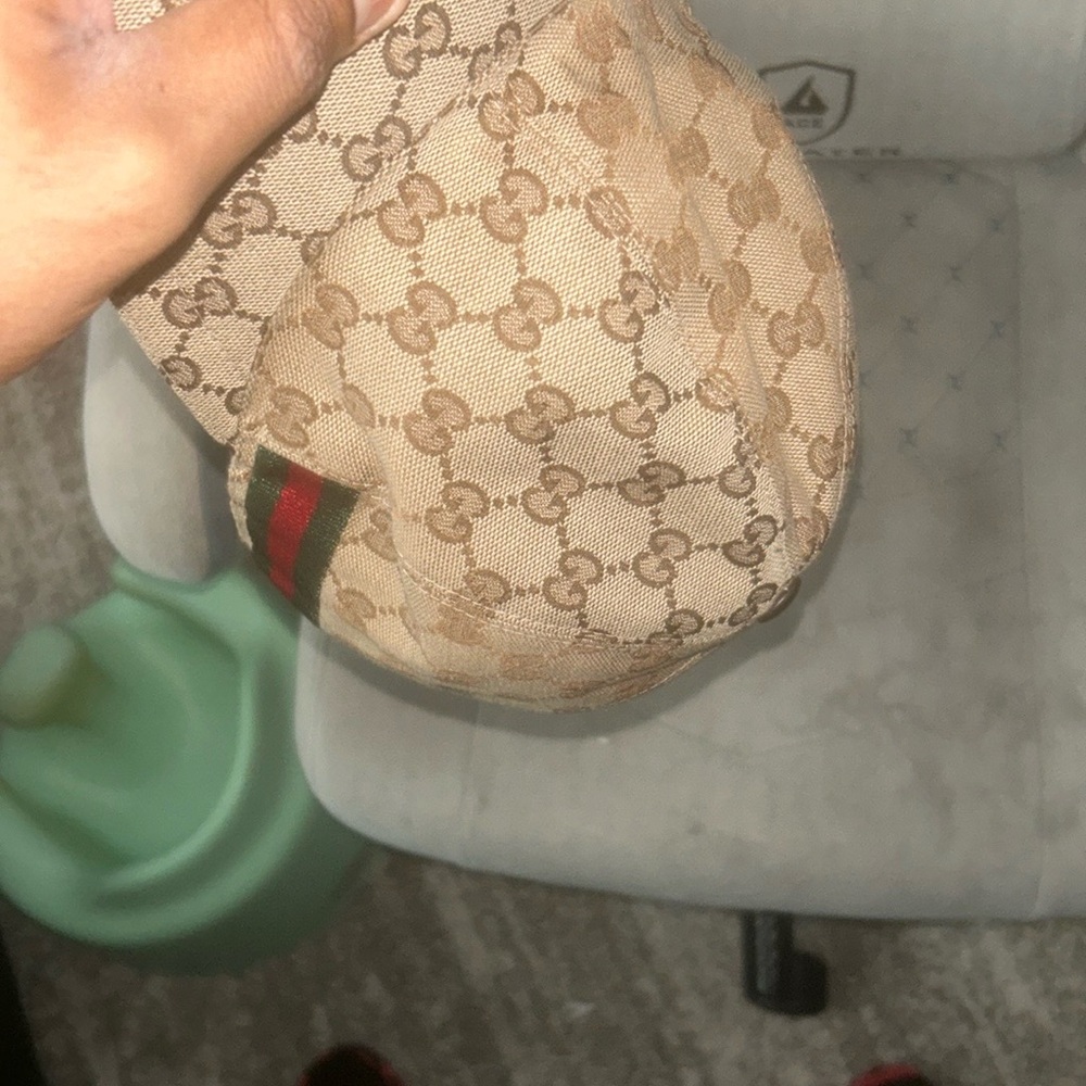 Gucci Beige Monogram Cap